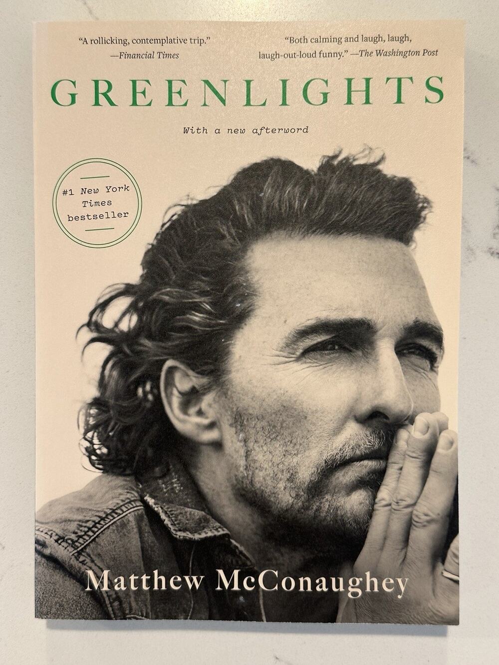 Greenlights by Matthew McConaughey Autograph Book Signed Auto Paperback #2